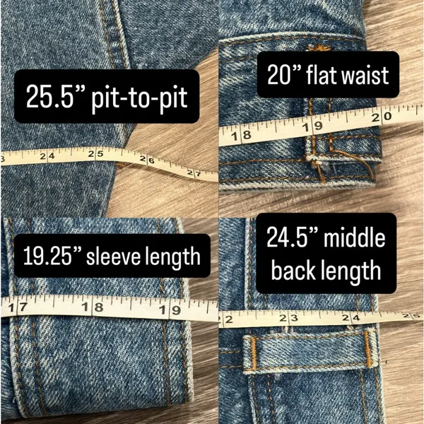 Vintage 80s Medium Blue Wash Oversized Denim Jacket Grunge Skater Streetwear Emo - Image 10