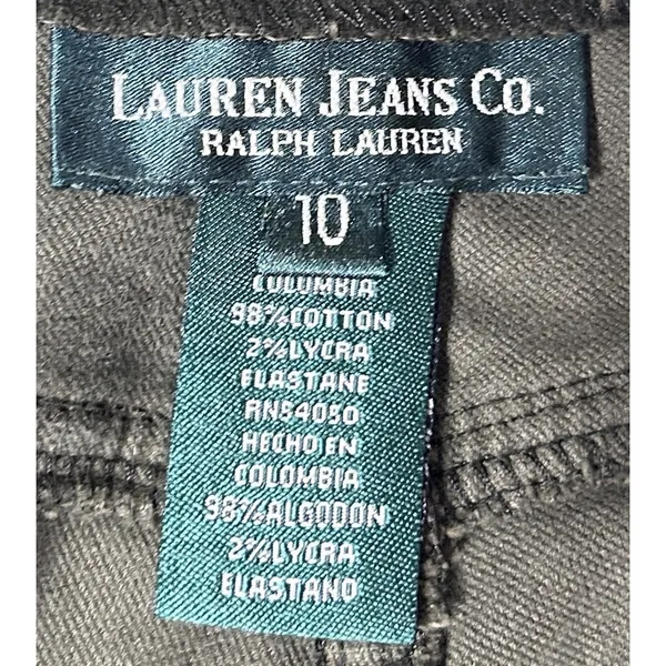 Ralph Lauren Jeans Women's Luxe Velvet Pants Olive Green Stretch Straight Leg 10 - Image 8