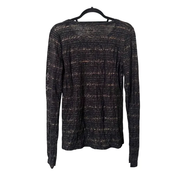 I AM ANDREA MOORE Lace Metallic Striped Top Sz‎ 14 (US 10) - Image 3