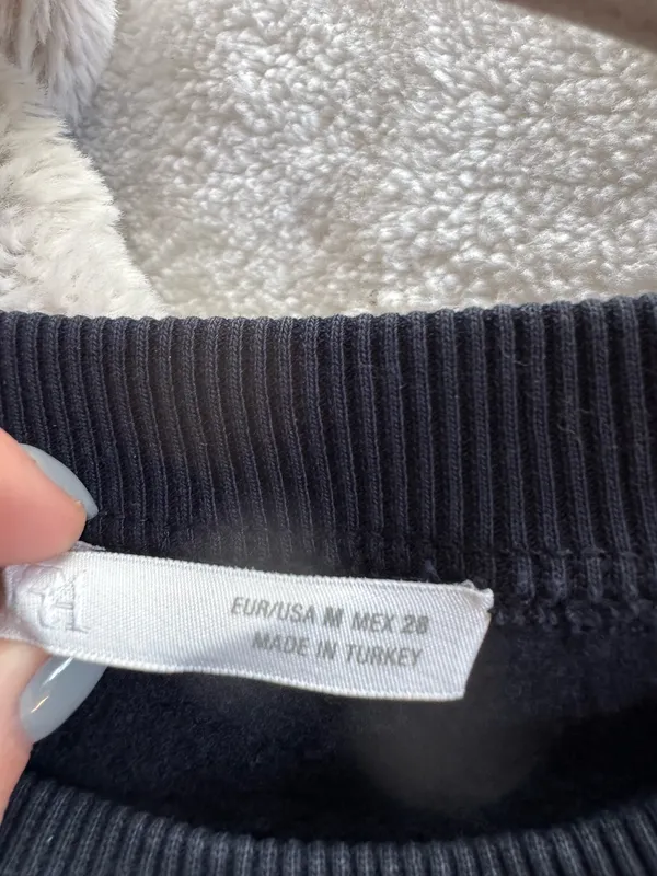 ZARA basic fleece sweatshirt navy  - Image 3