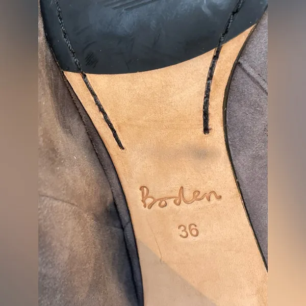 Boden Knee High Gray Suede‎ Boots Size 5.5 (36) - Image 10