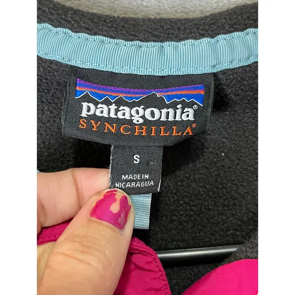 Patagonia Synchilla Snap T Fleece Pullover Small Retro Outdoorsy Gorpcore Hiking - Image 5