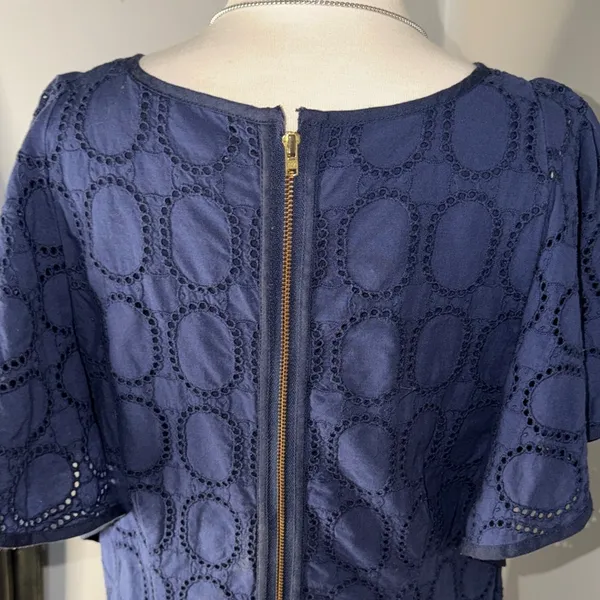J. Crew 100% Cotton Navy Mini Dress - Image 8