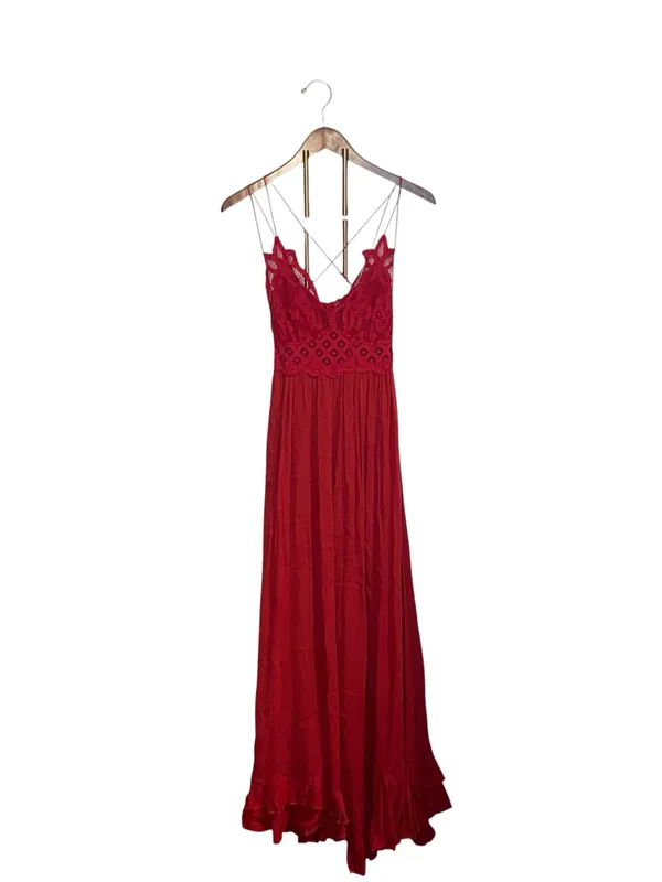 Free People Adella Lace Boho Maxi Slip Dress - Image 6