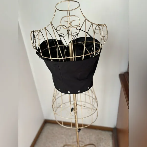 Princess Polly Lace Up Corset Crop Top Size 6 Black Grommet - Image 11