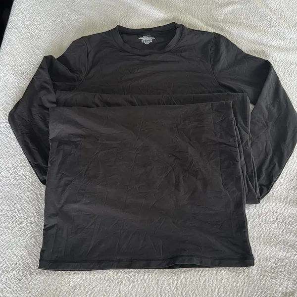 SKIMS Fits Everybody crew Neck long sleeve Dress, BLACK, SMALL, $88 - Image 7