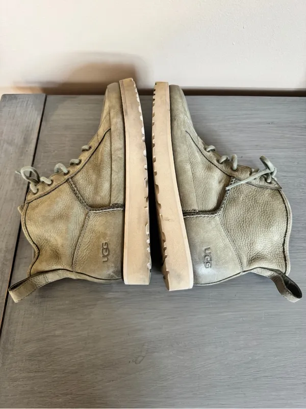 UGG Deconstructed Lace Up Hiker Boot Olive Green Size 9 1127991 - Image 5