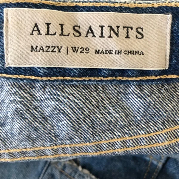 All Saints Mazzy Embroidered Blue Jeans W29 - Image 10