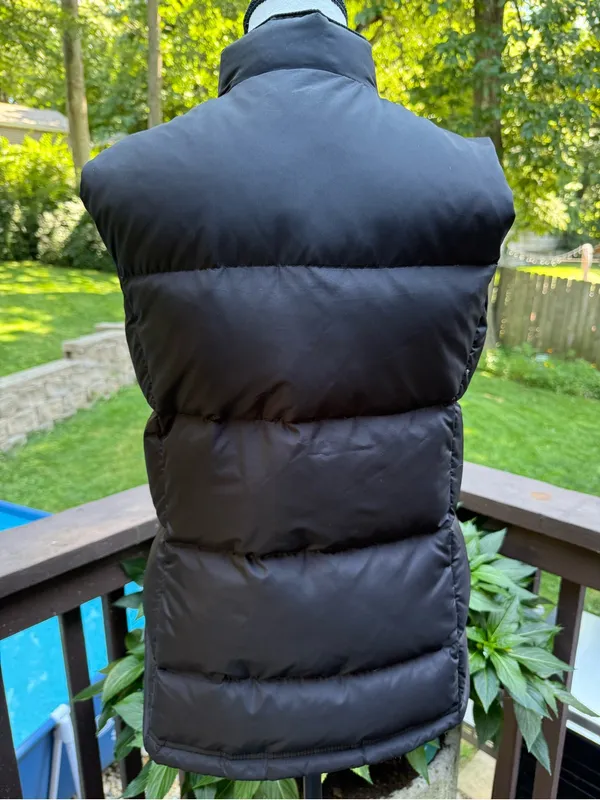 J.Crew Puffer And Waterfowl Down Vest Jacket Womens S Small Black Zip Button - Image 4