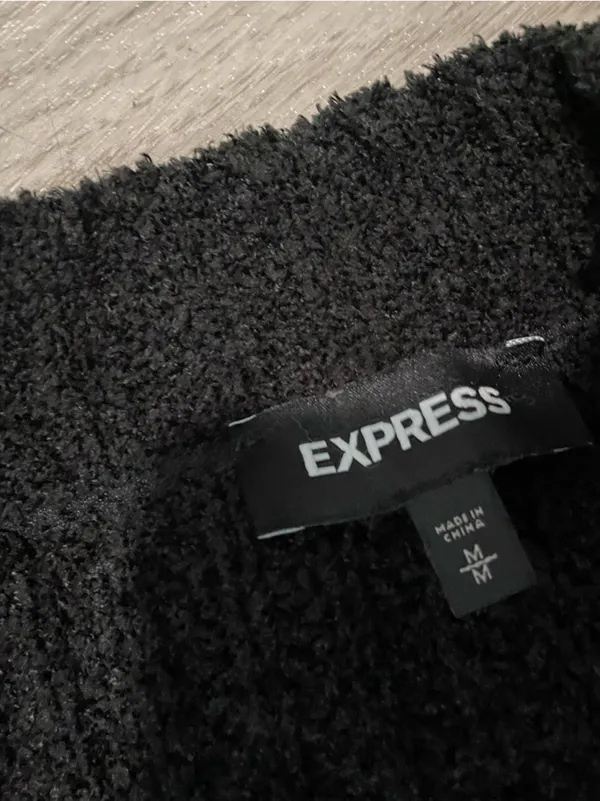 Express Black Open-Front Women's Cardigan - Image 2
