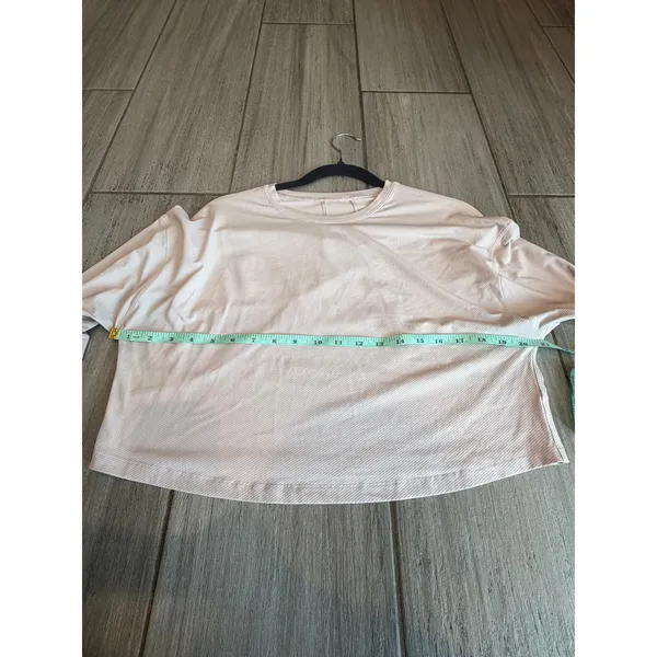 Lululemon Muscle Love Long Sleeve Shirt Misty Pink Cropped Womens Medium - Image 4