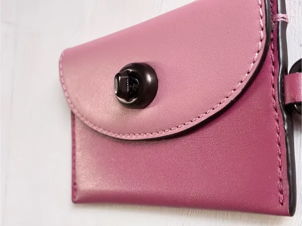 Coach Turnlock Leather Card Case Bag Charm in Colorblock - Image 6