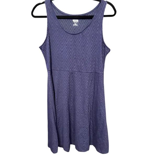 Mossimo‎ Supply Co Womens Navy Chevron Textured Fit and Flare Dress Large New - Image 2