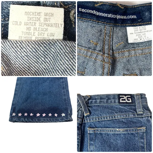 Second Generation Hand Painted American Flag Flare Jeans Size 16 - Image 6