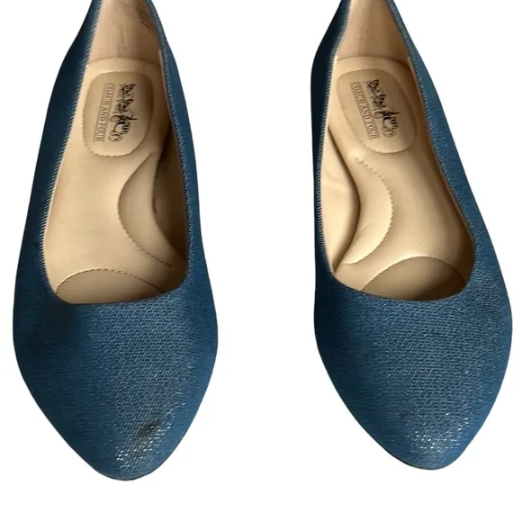 Coach and‎ Four Womens Denim Melitta Glitter Almond Toe Flats Size 6 - Image 3