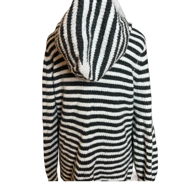 Gap Wool Acrylic Blend Striped Hoodie, Size S - Image 4