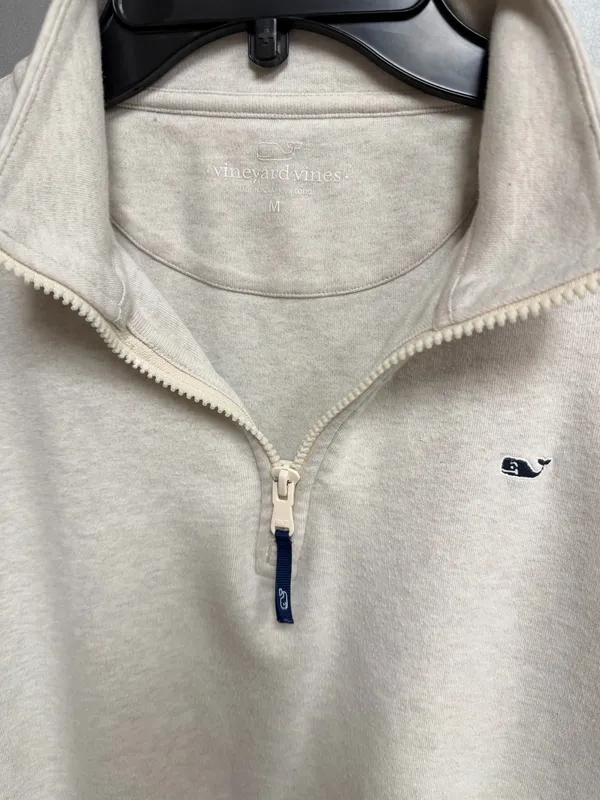 Vineyard Vines 1/2 Zip Pullover cream med - Image 3