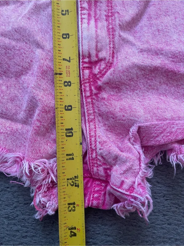 PacSun Pink High-Rise festival Denim Cutoff Shorts - Image 7