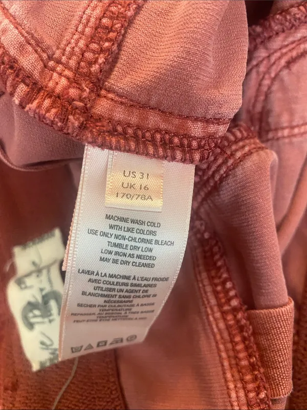 We The Free Pull On Flare Earthy Terracotta Corduroy Pants Size 31 - Image 7