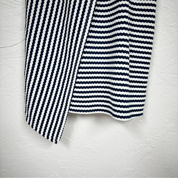Hutch Blue White Striped Off Shoulder Asymmetrical Mini Dress Womens S Preppy - Image 14