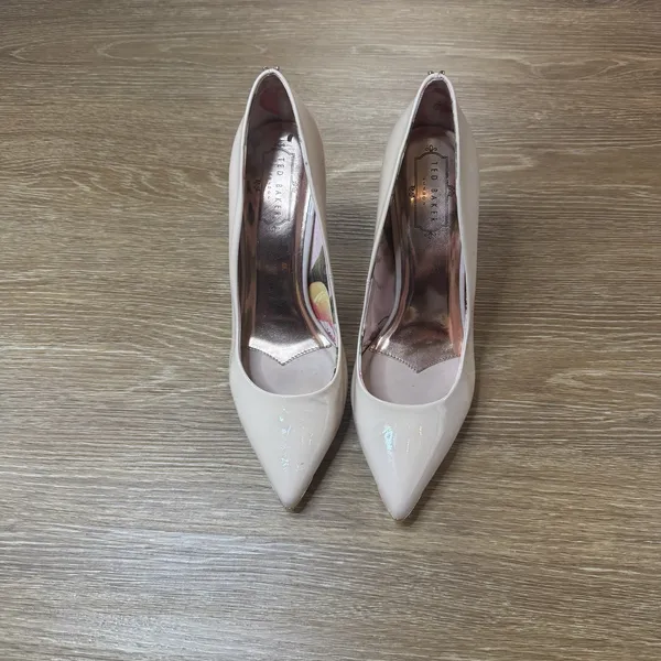 Ted Baker Kaawin Pumps Women 9.5 EU 40 Nude Patent Leather Stiletto Heels - Image 3