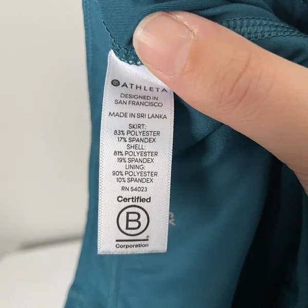 Athleta Momentum Skirt Skort Costal Teal Size Women's XS Ruffle Tennis Athletic - Image 10