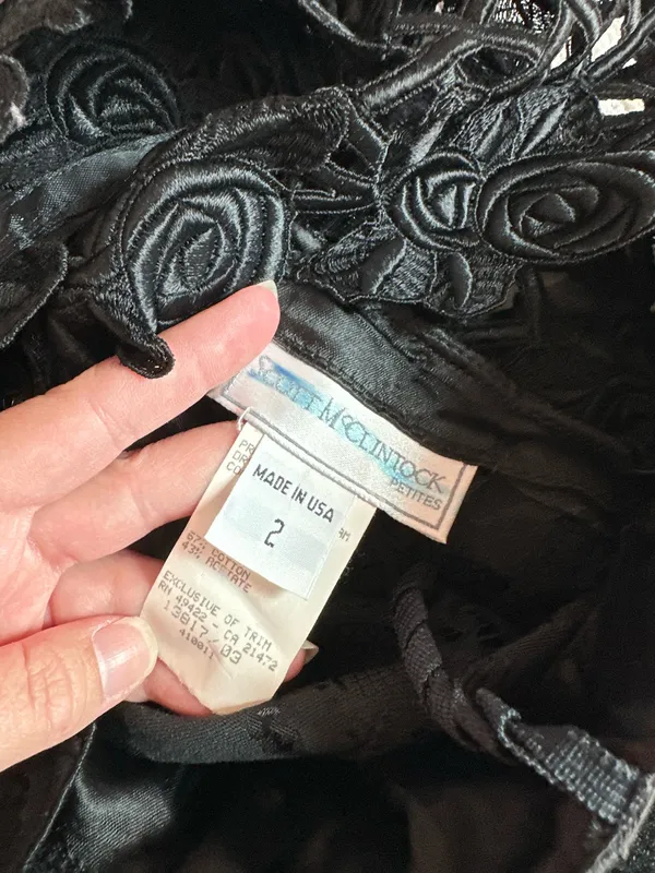 Vintage Scott McClintock black mini dress - Image 6
