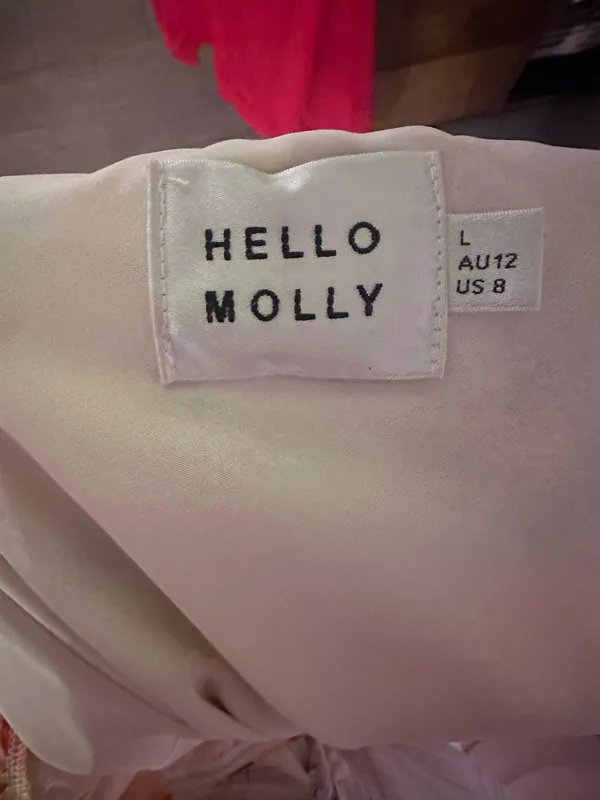 Flowy Lava Hello Molly Dress Orange - Image 3