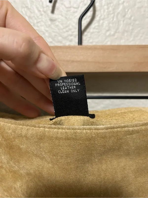 Y2K Mossimo Genuine Leather Mini Skirt Tan Size 12 - Image 3