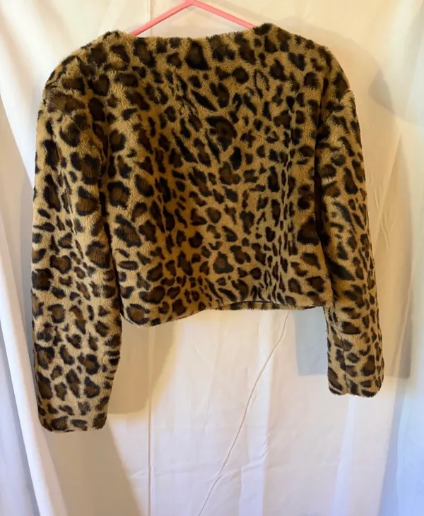 Jireh Leopard Print Faux Jacket - Image 3