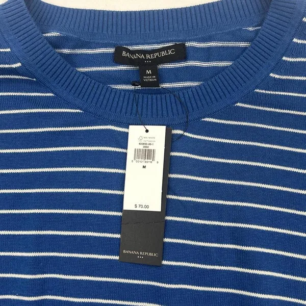 BANANA REPUBLIC Forever Dolman-Sleeve Sweater Stripes Medium - Image 2