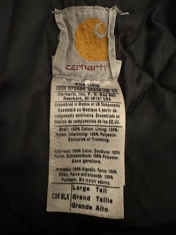 VTG Carhartt C26 Faded Duck Arctic Quilted Distressed Coat-Men’s Large Tall - Image 5