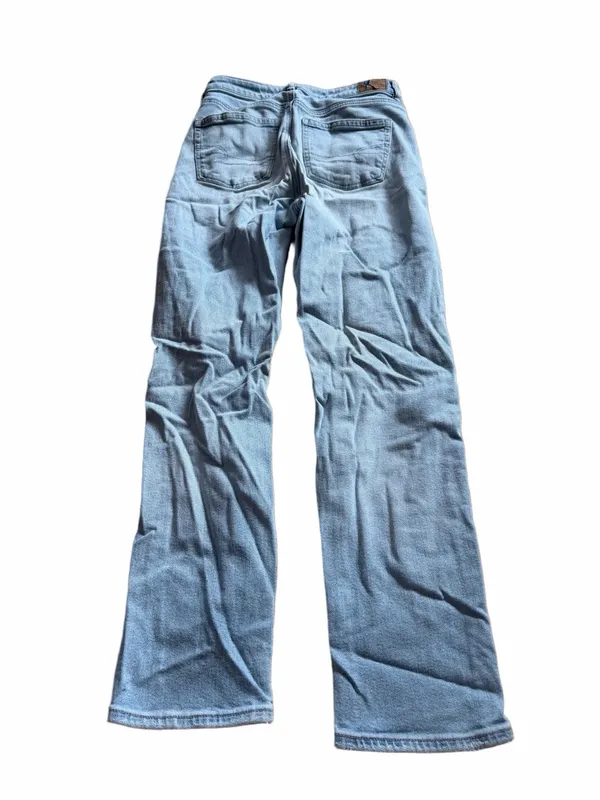 American Eagle Outfitters Stretch Light Blue Ripped Straight Leg Jeans - Image 2