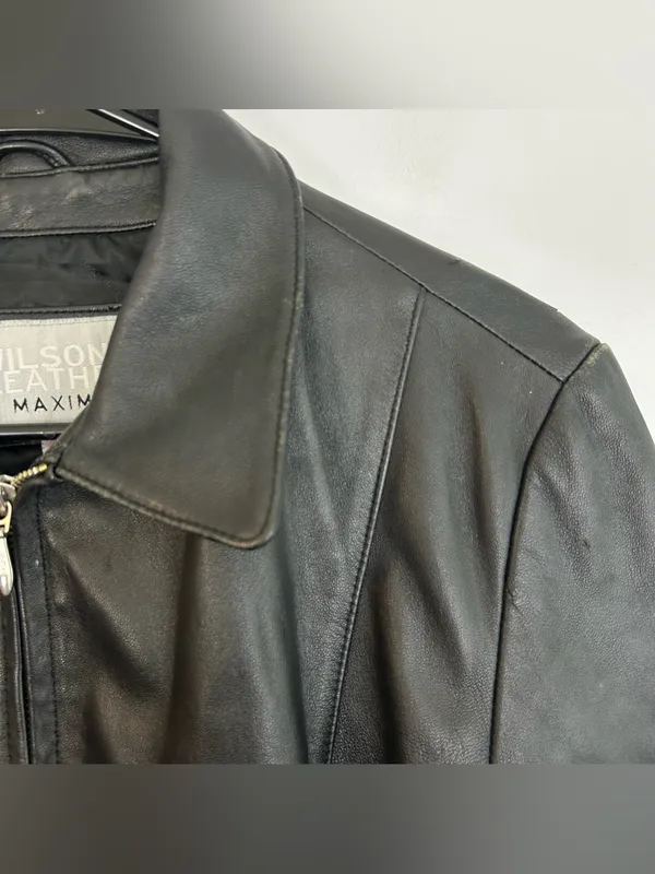 Wilsons Leather Maxima Insulated Zip Up Moto Jacket Size Large - Image 5