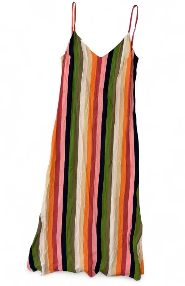 Reformation Jaxon Dress Striped Rainbow Midi 0 - Image 4