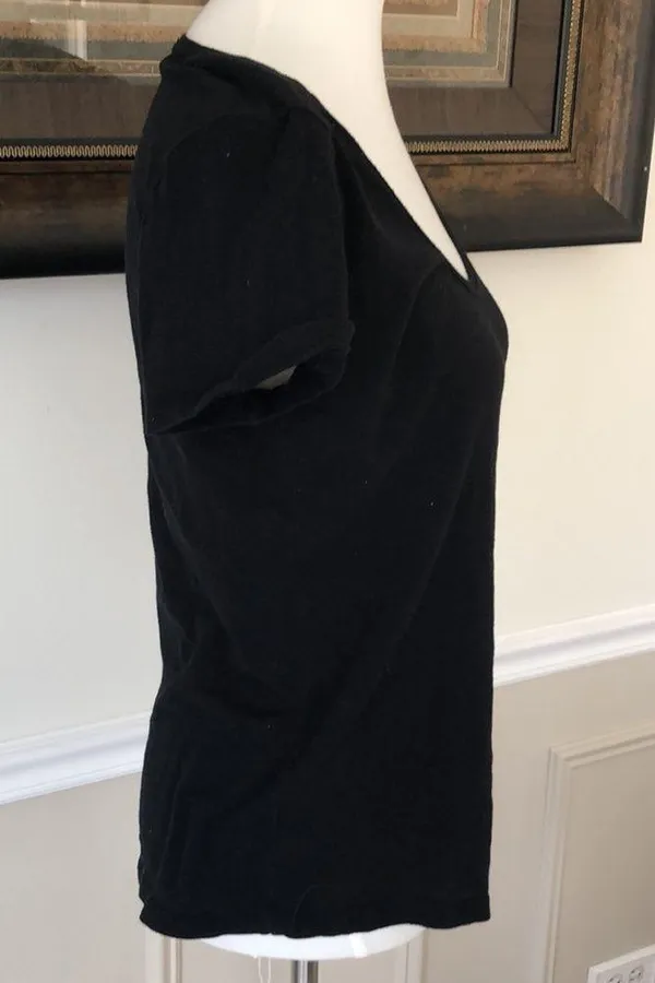Simple Black Deep Neck J Cew Tee - Image 4