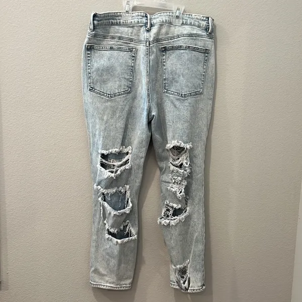 Almost Famous Ultra Distressed Denim Straight Jeans | Size 13 - Image 5