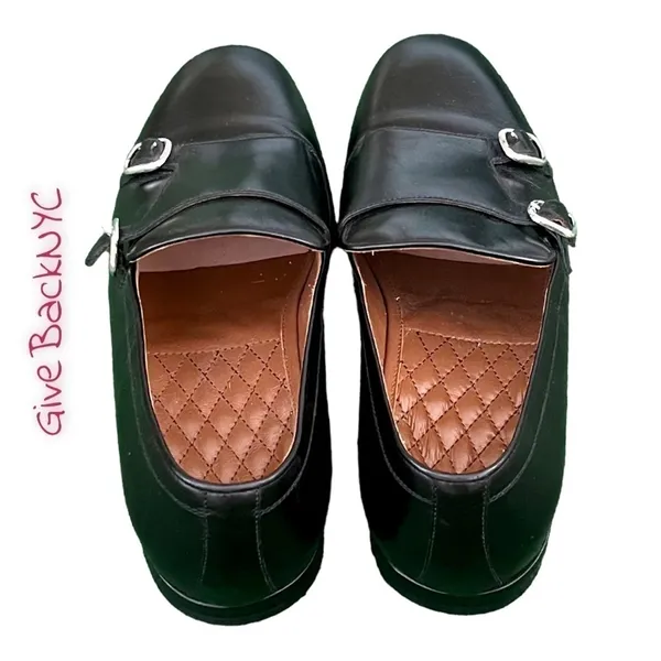 Scarzza Handmade Leather Loafer Flats Size 7.5 Black - Image 3