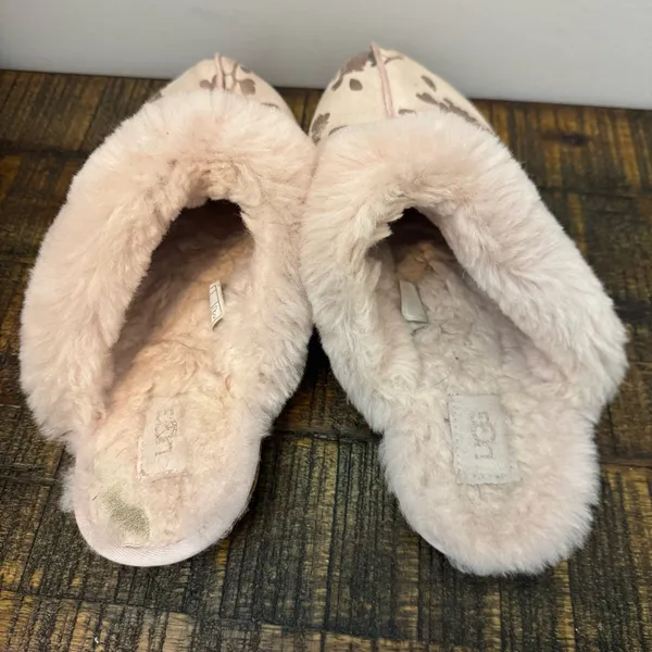 Ugg Scuffette II Floral Foil Slipper Blush Pink size 10 - Image 2