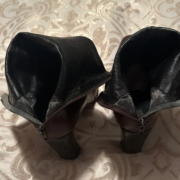 Anne Klein Dark Brown Heeled Boots - Image 4