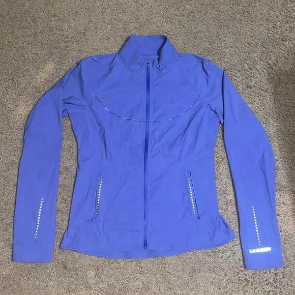 Lululemon Fast and Free‎ Windbreaker SpeedWeave Jacket Charged Indigo 10 - Image 3