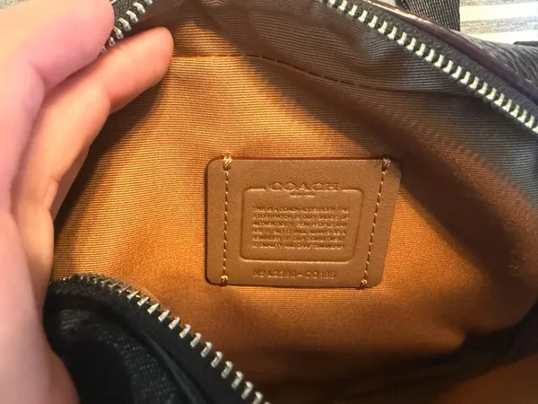 Coach Belt Bag In Signature Denim and Black Leather - Image 3