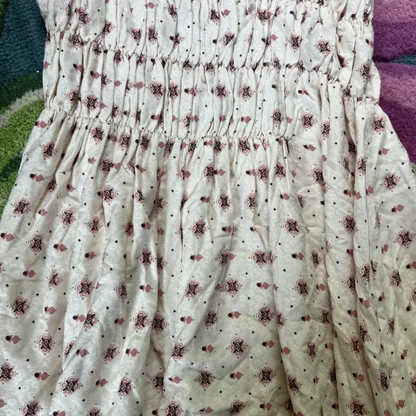 NEW Sz XS print Free People Tiered Pull-On Clementina Mini Dress in Ivory Combo - Image 6