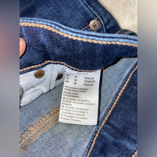 American Eagle Slit Side Flare Jeans sz.00 - Image 3