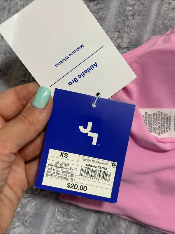 JoyLab Pink T-Back Crop Sports Bra - Image 4