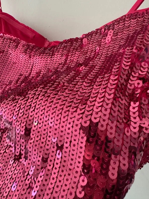 H&M Pink Sequin‎ Bra Crop Top - Image 5