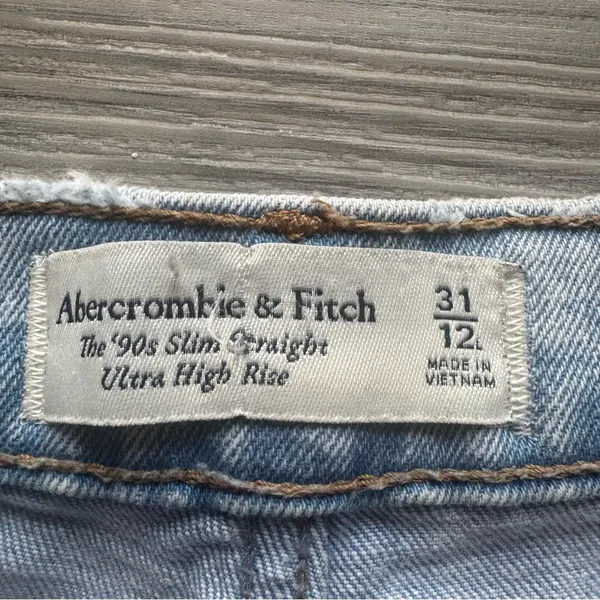 Abercrombie & Fitch 90s Slim Straight Ultra High Rise Womens Size 31/12R - Image 5