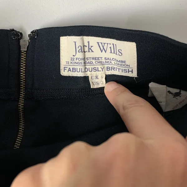 Jack Wills Black Stretch‎ Pencil Skirt 2 Slim Fit Career Classic - Image 3