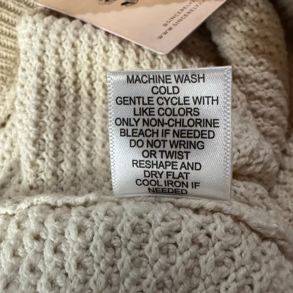Sincerely Jules Medium Wide Leg Sweater Pants Pull-On High-Rise Stretch Beige - Image 6