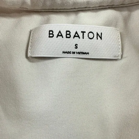 Babaton‎ Size Small Sculpt Knit Polo Top Beige Sleeveless V-Neck Crop Top - Image 3
